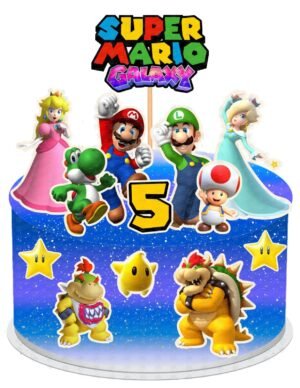 Cake Topper de Mario Bros Galaxy
