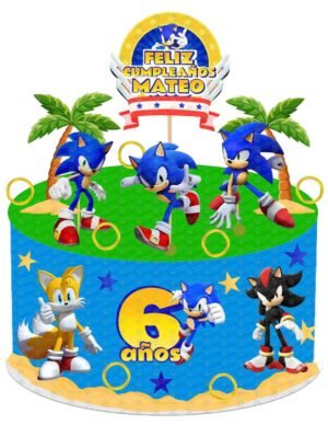 Cake Topper de Sonic para pastel