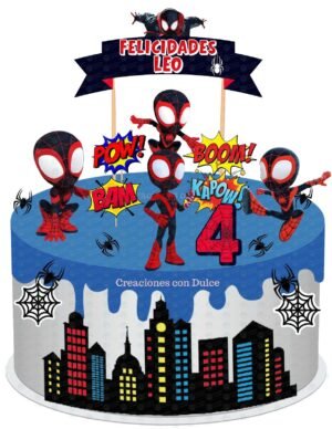 Cake Topper de Spider-Man Miles Morales para pastel