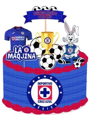Cake Topper de Cruz Azul para pastel
