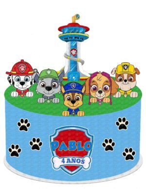 Cake Topper para pastel de Paw Patrol